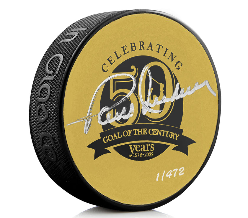 Disco de oro del gol del siglo de edición limitada firmado por Paul Henderson en conmemoración del 50.° aniversario