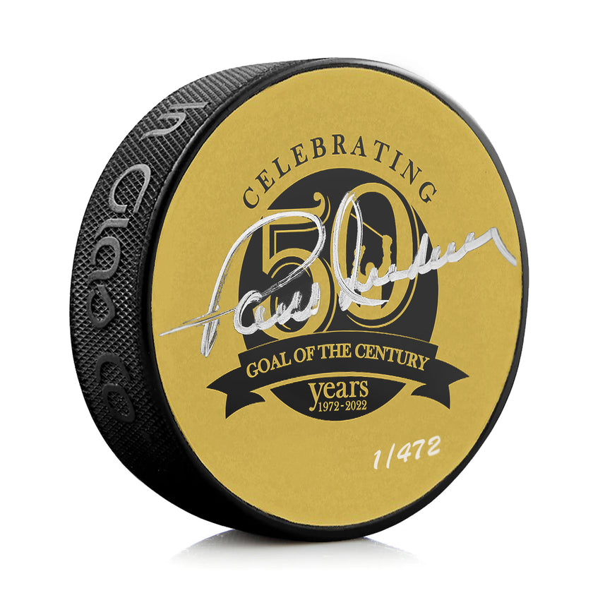 Disco de oro del gol del siglo de edición limitada firmado por Paul Henderson en conmemoración del 50.° aniversario