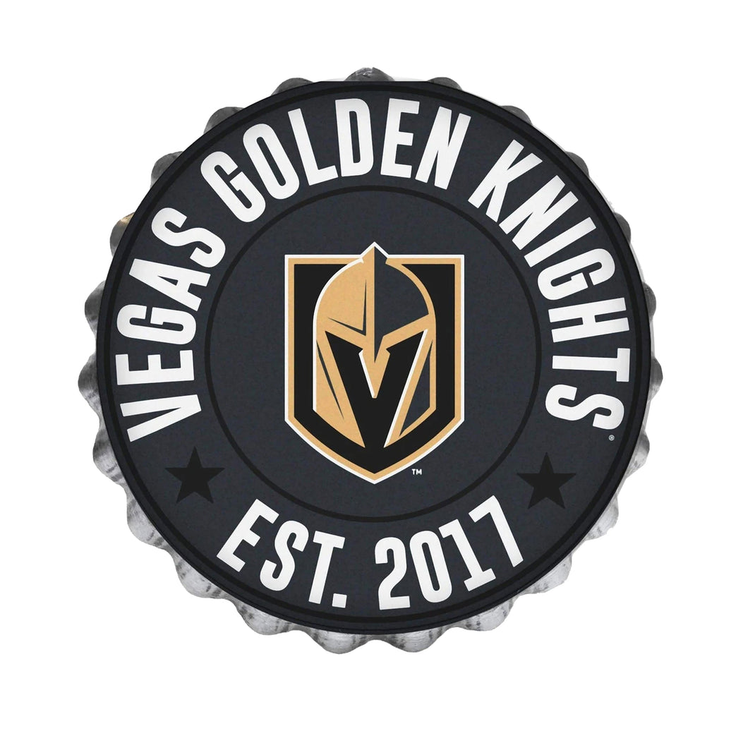 Vegas Golden Knights NHL Bottle Cap Wall Logo