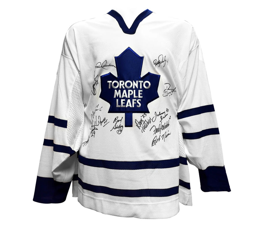 Camiseta local de Toronto Maple Leafs con múltiples firmas: 14 firmas
