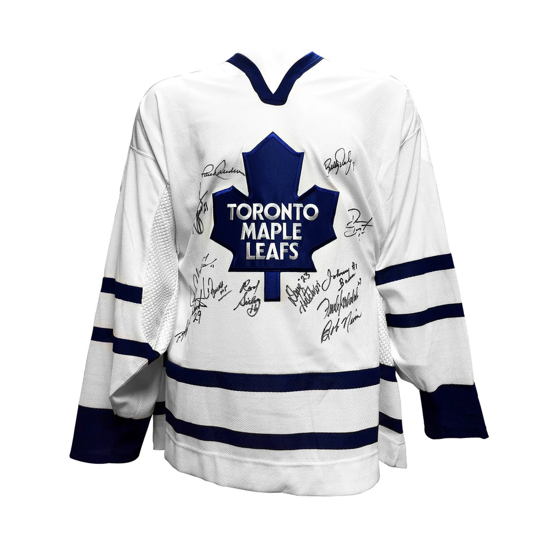 Camiseta local de Toronto Maple Leafs con múltiples firmas: 14 firmas