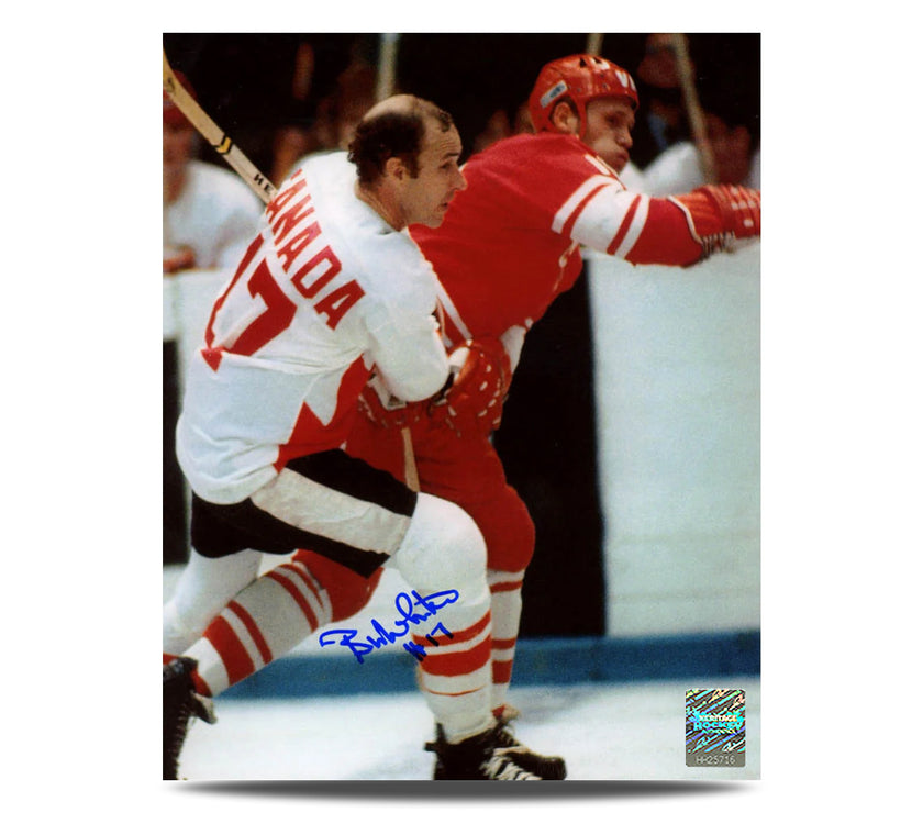 Fotografía Focus 8x10 de la Summit Series de 1972 firmada por Paul Henderson