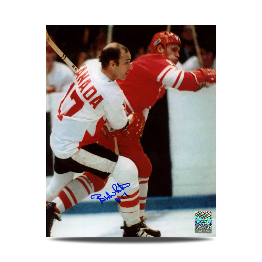 Fotografía Focus 8x10 de la Summit Series de 1972 firmada por Paul Henderson