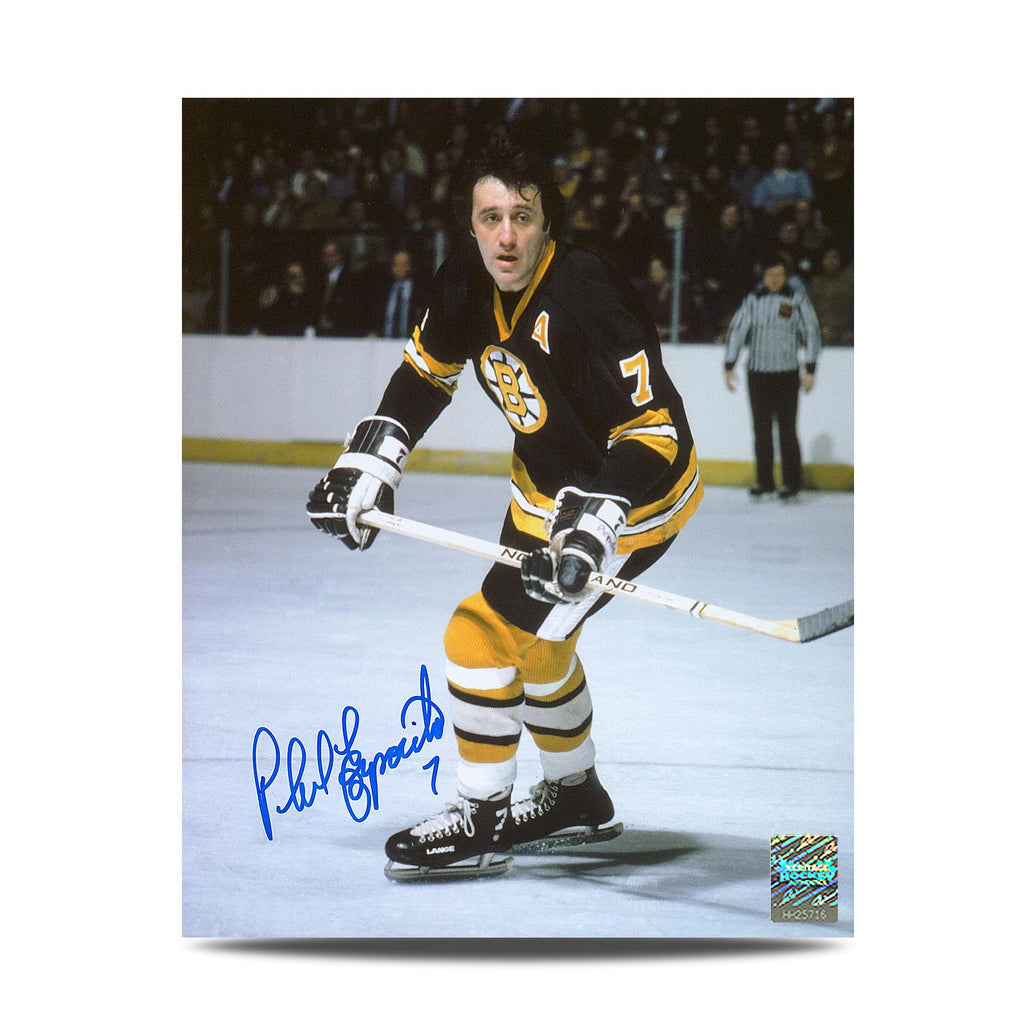 Fotografía de 8 x 10 firmada por Gerry Cheevers, portero de los Boston Bruins