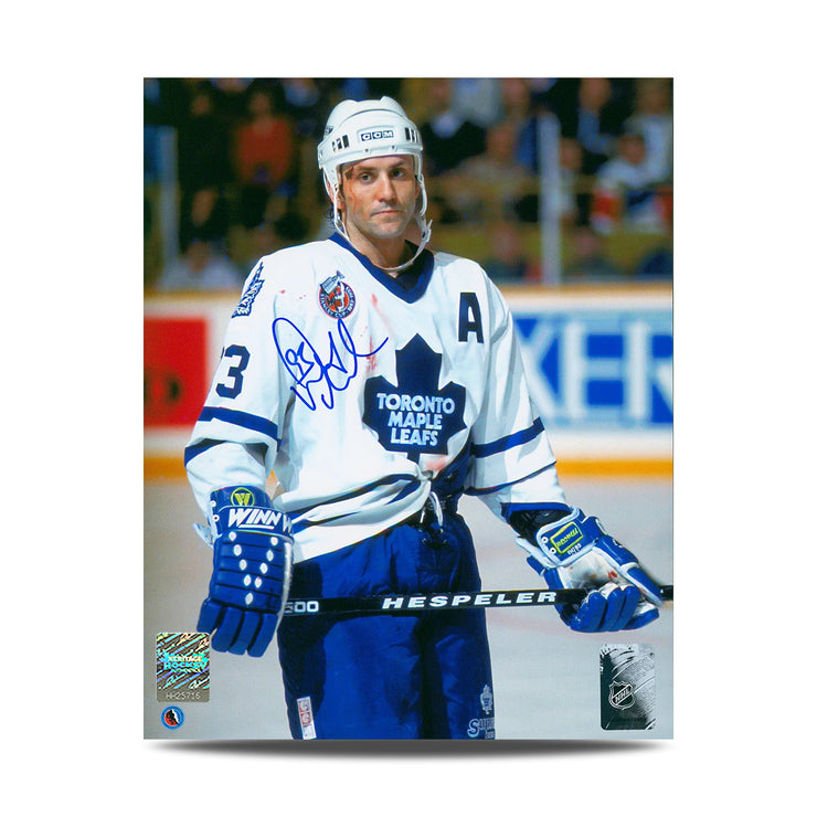 Doug Gilmour Signed Toronto Maple Leafs Bloody Warrior 8X10 Photo