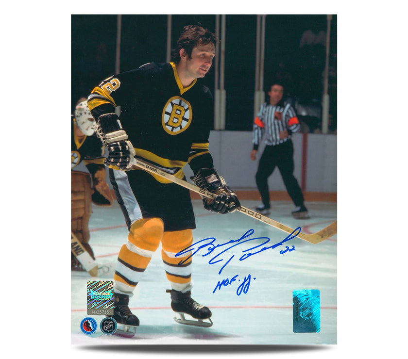 Fotografía de 8 x 10 firmada por Gerry Cheevers, portero de los Boston Bruins