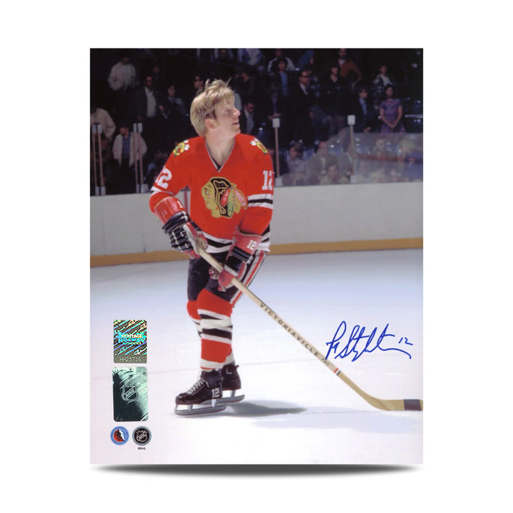 Photo signée par Gerry Cheevers du gardien de but des Bruins de Boston 8 x 10