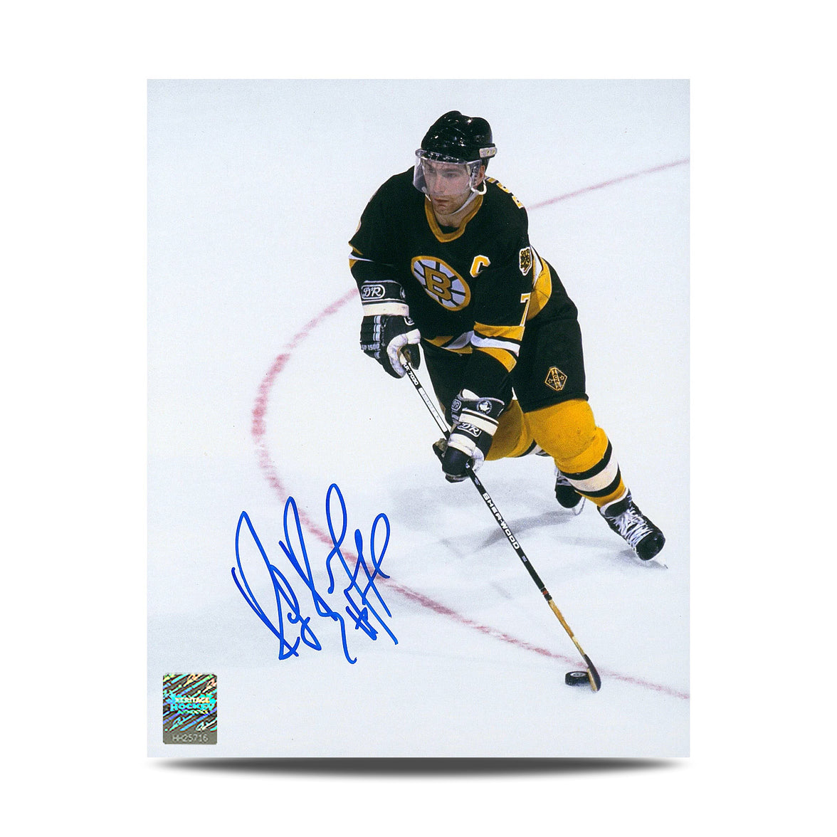 Photo aérienne 8 x 10 signée par Ray Bourque des Bruins de Boston