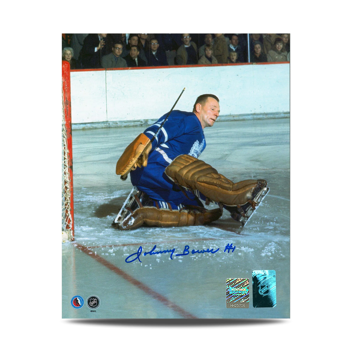 Foto de 8 x 10 de The Gardens firmada por Johnny Bower de Toronto Maple Leafs