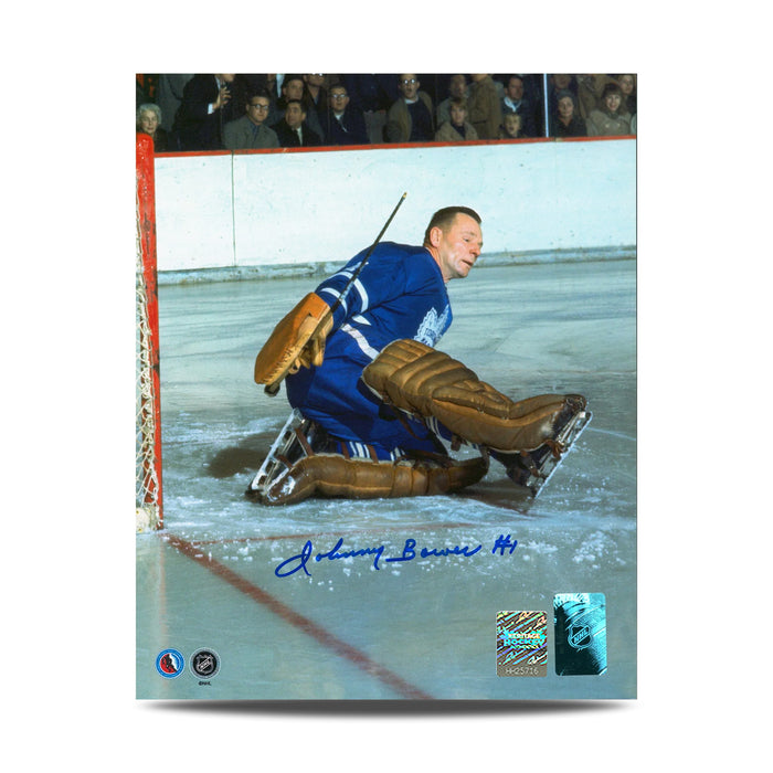 Foto de 8 x 10 de The Gardens firmada por Johnny Bower de Toronto Maple Leafs