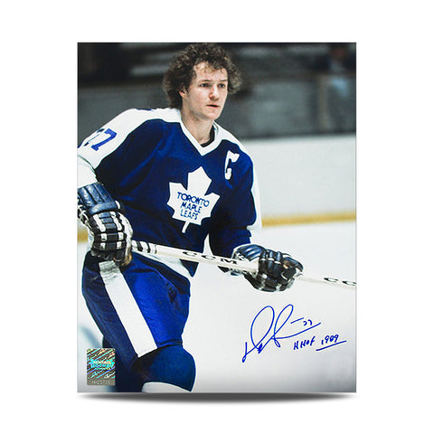 Darryl Sittler Signed Toronto Maple Leafs Captain 8X10 Photo with HOF Note