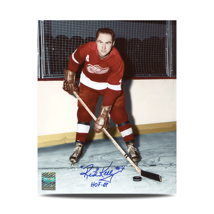 Fotografía original de 8 x 10 de los Detroit Red Wings firmada por Red Kelly