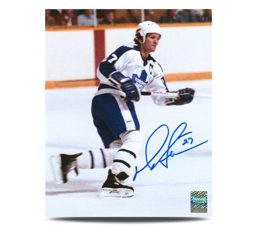 Darryl Sittler a signé la photo du capitaine des Maple Leafs de Toronto 8 x 10