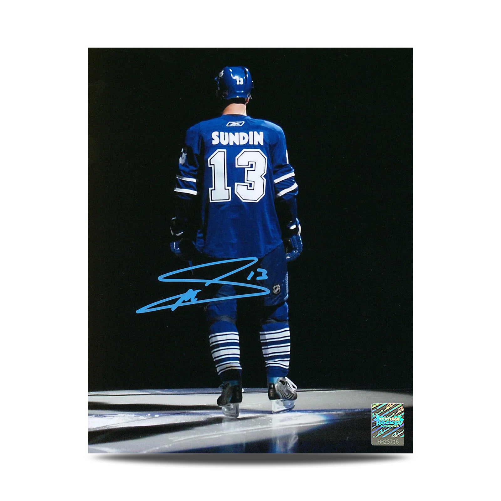 Fotografía de presentación de los Toronto Maple Leafs firmada por Mats Sundin, tamaño 8 x 10