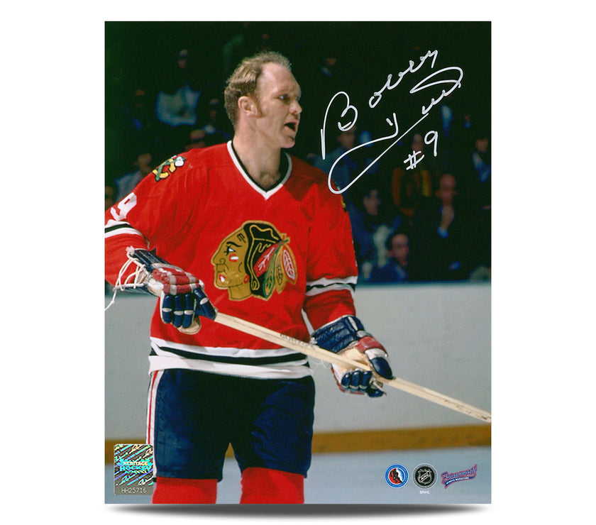 Bobby Hull Signed Chicago Blackhawks Close-Up 8X10 Photo