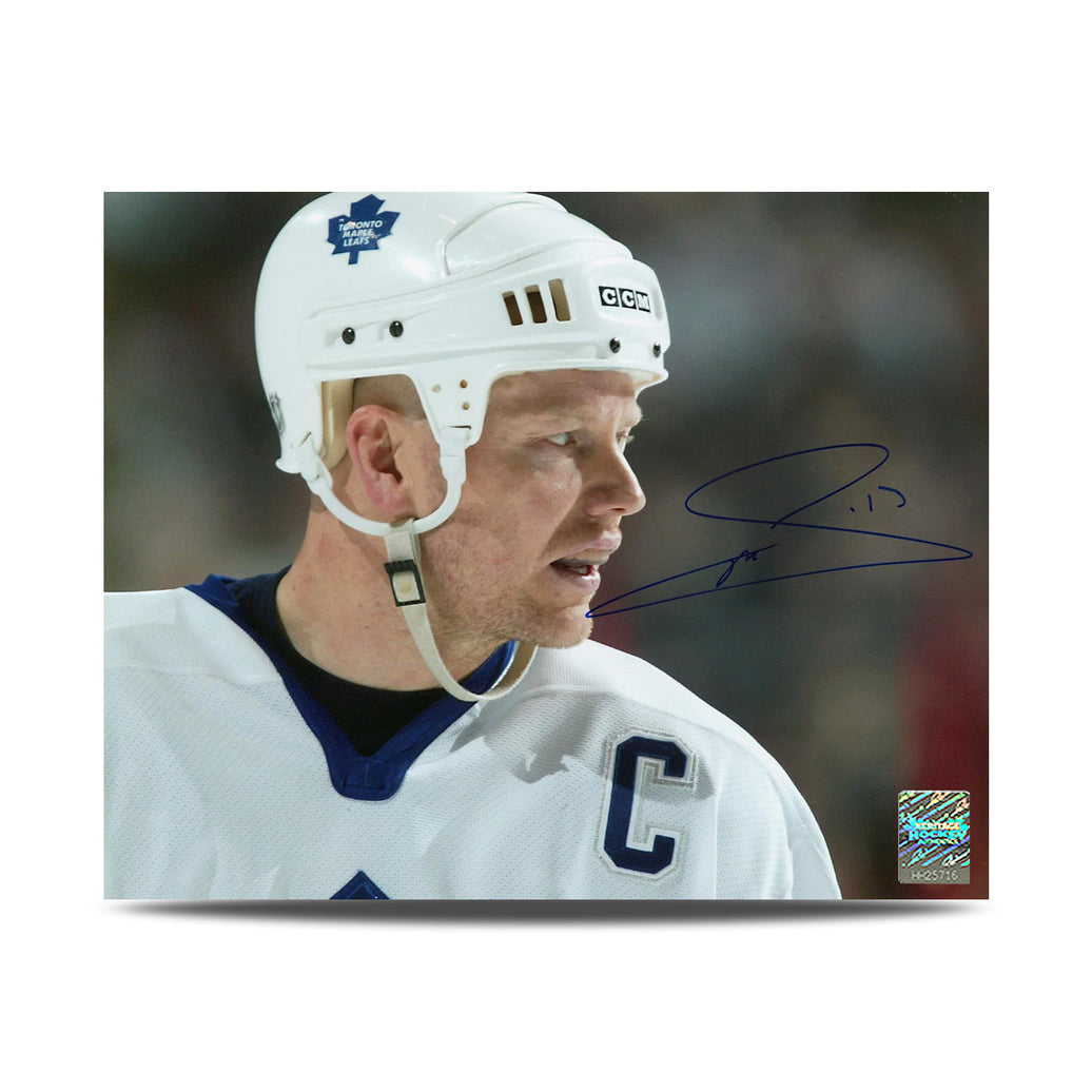 Mats Sundin, fotografía de primer plano de los Toronto Maple Leafs, tamaño 8 x 10, firmada