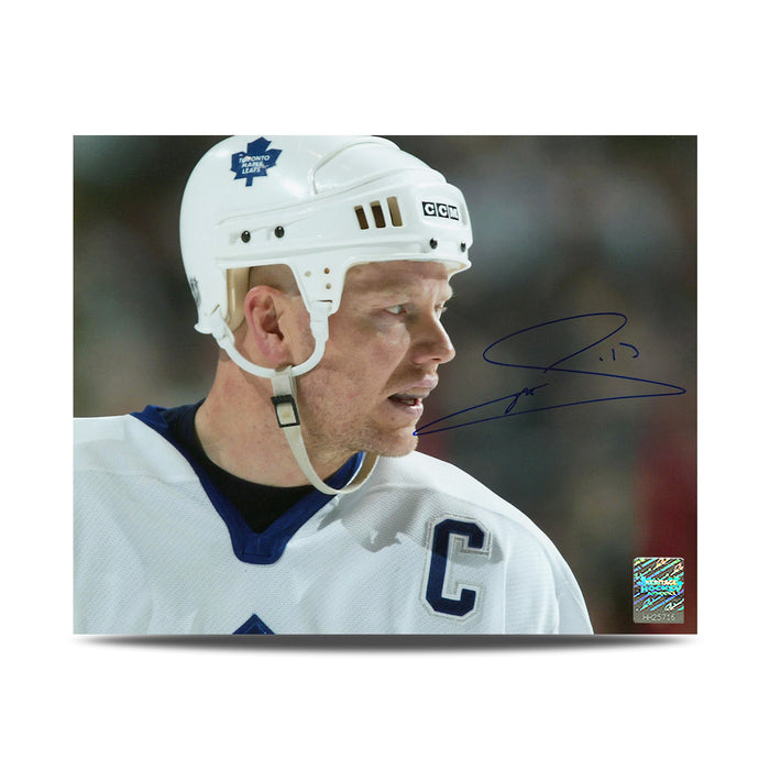 Mats Sundin, fotografía de primer plano de los Toronto Maple Leafs, tamaño 8 x 10, firmada