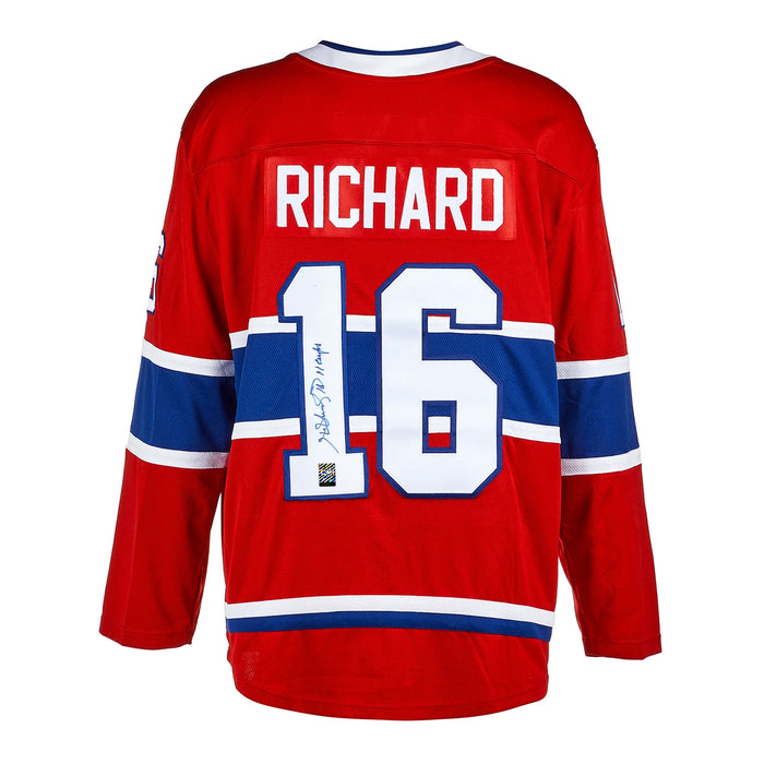 Henri Richard a signé un maillot vintage des Canadiens de Montréal