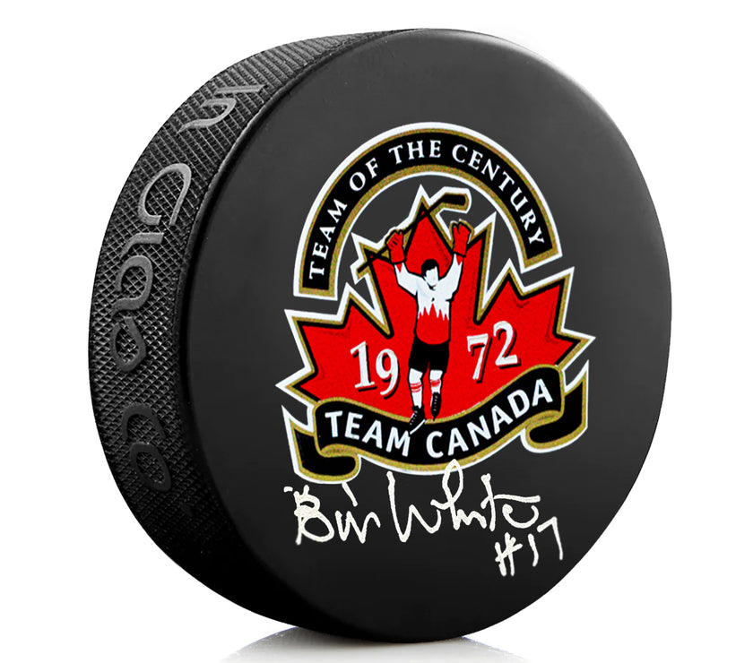 Bill White Signed Team Canada 1972 Summit Series Puck