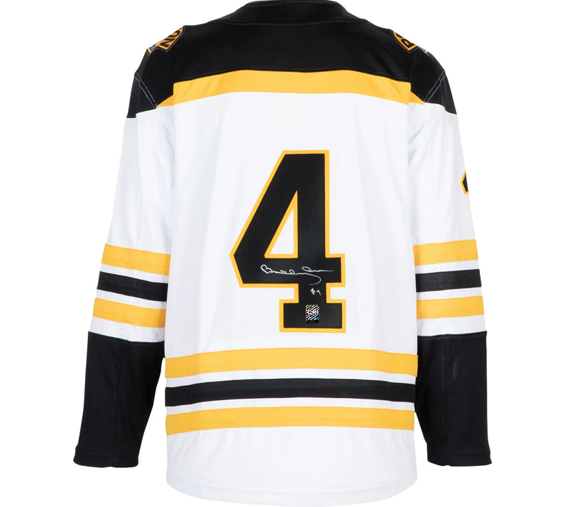 Bobby Orr a signé le maillot Adidas Pro Home des Bruins de Boston