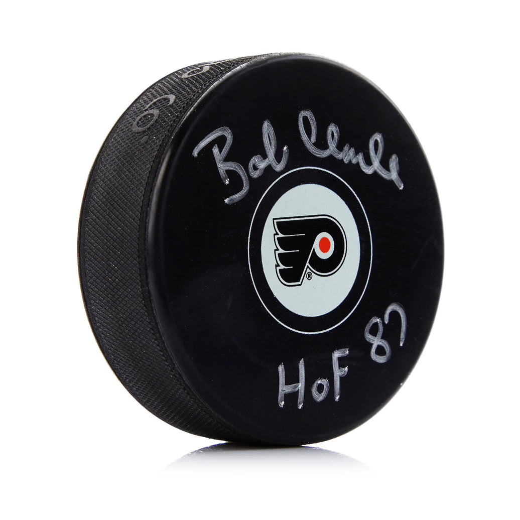 Disco de los Philadelphia Flyers firmado por Bobby Clarke