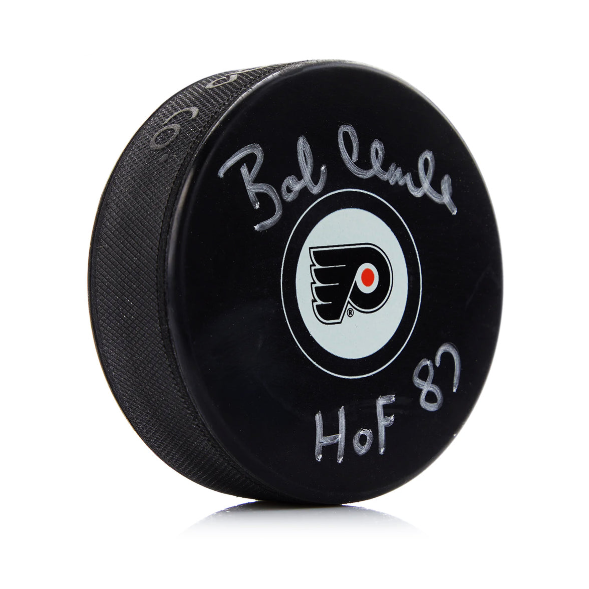 Bobby Clarke Signed Philadelphia Flyers Puck with HOF Note