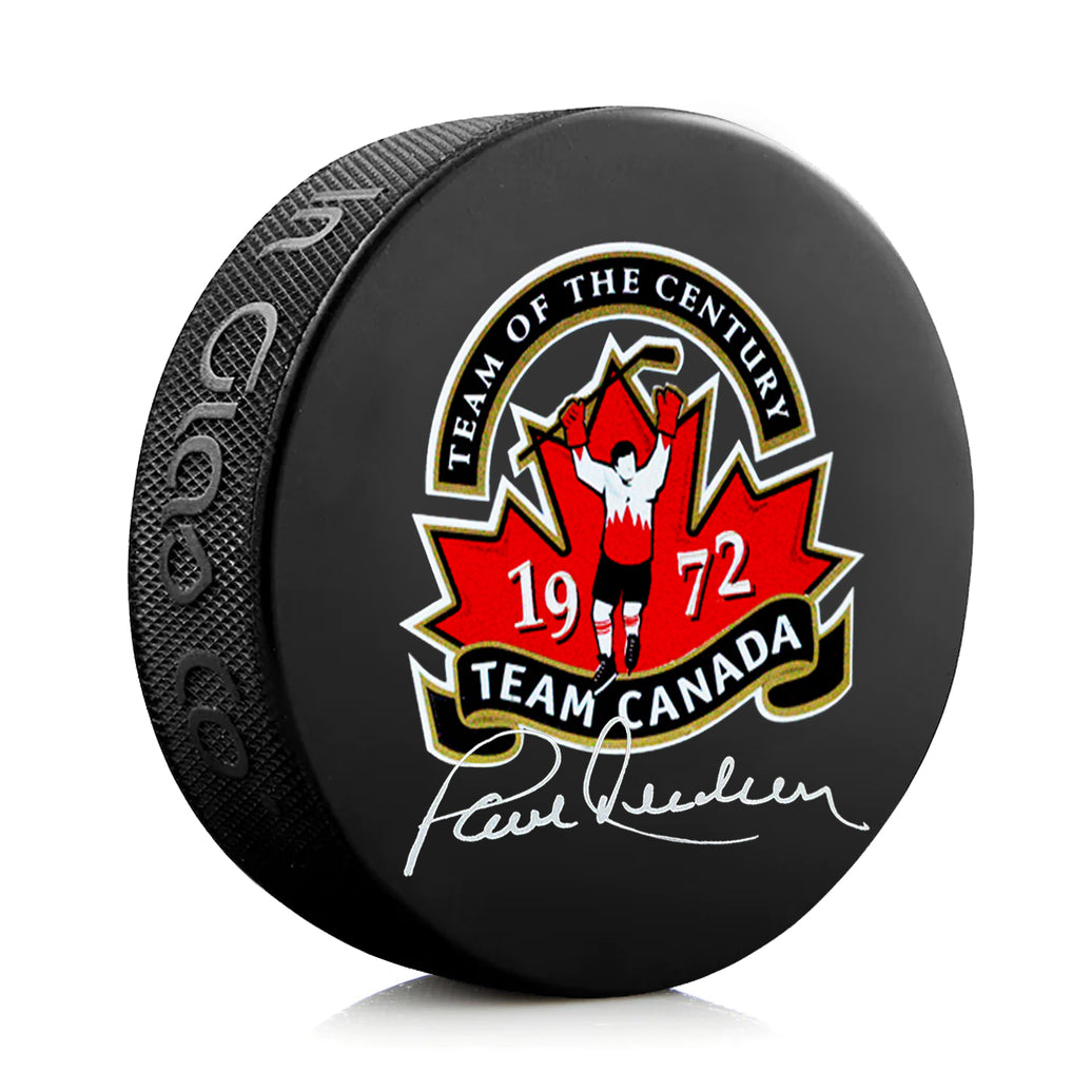 Paul Henderson Signed Team Canada 1972 Summit Series Puck - Heritage Hockey™