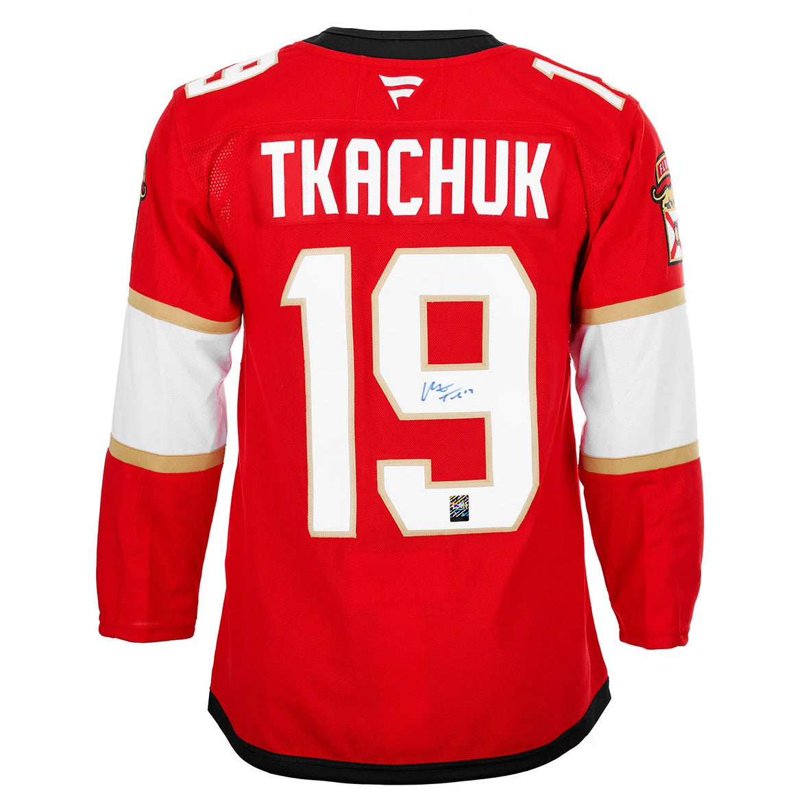 Matthew Tkachuk firmó la camiseta Adidas Pro de los Florida Panthers