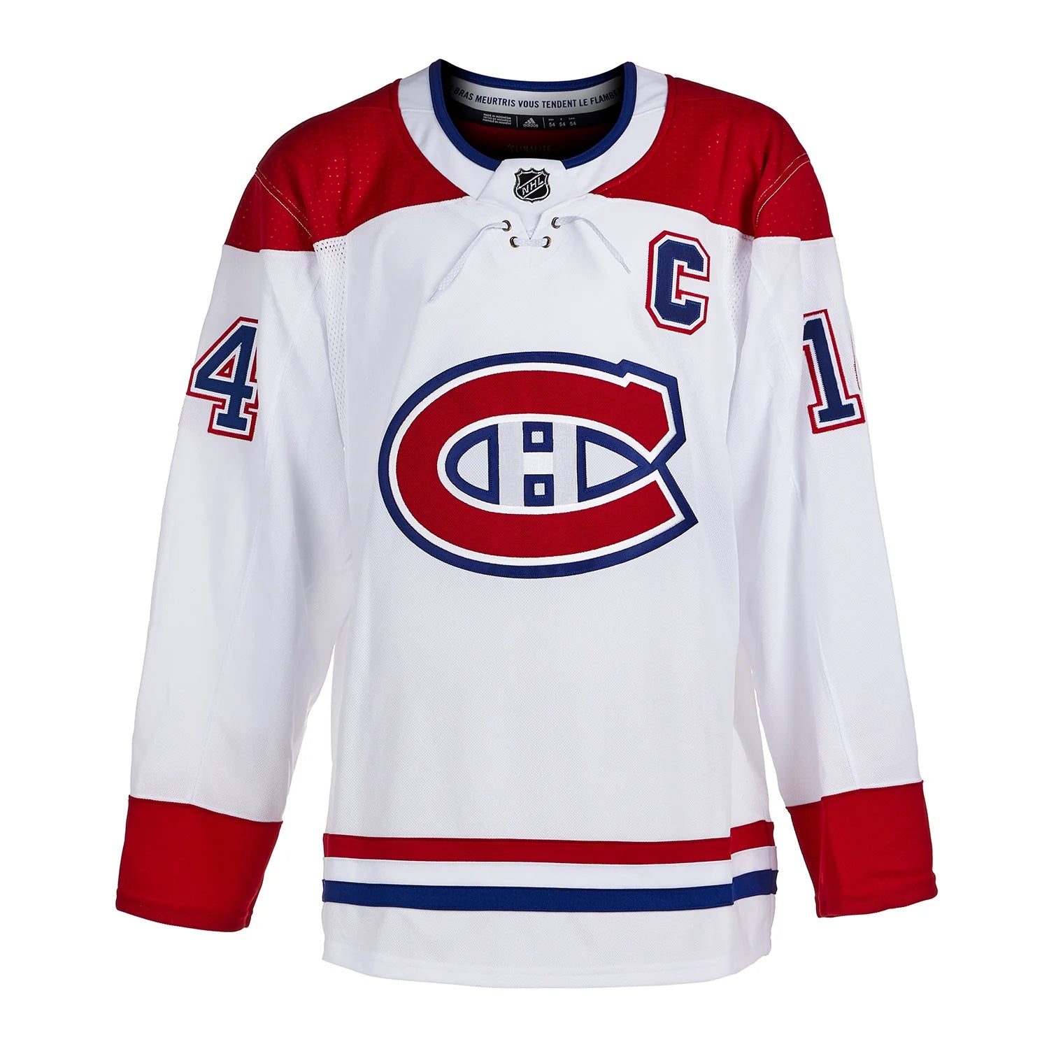 Camiseta Adidas Pro de visitante de los Montreal Canadiens firmada por Nick Suzuki