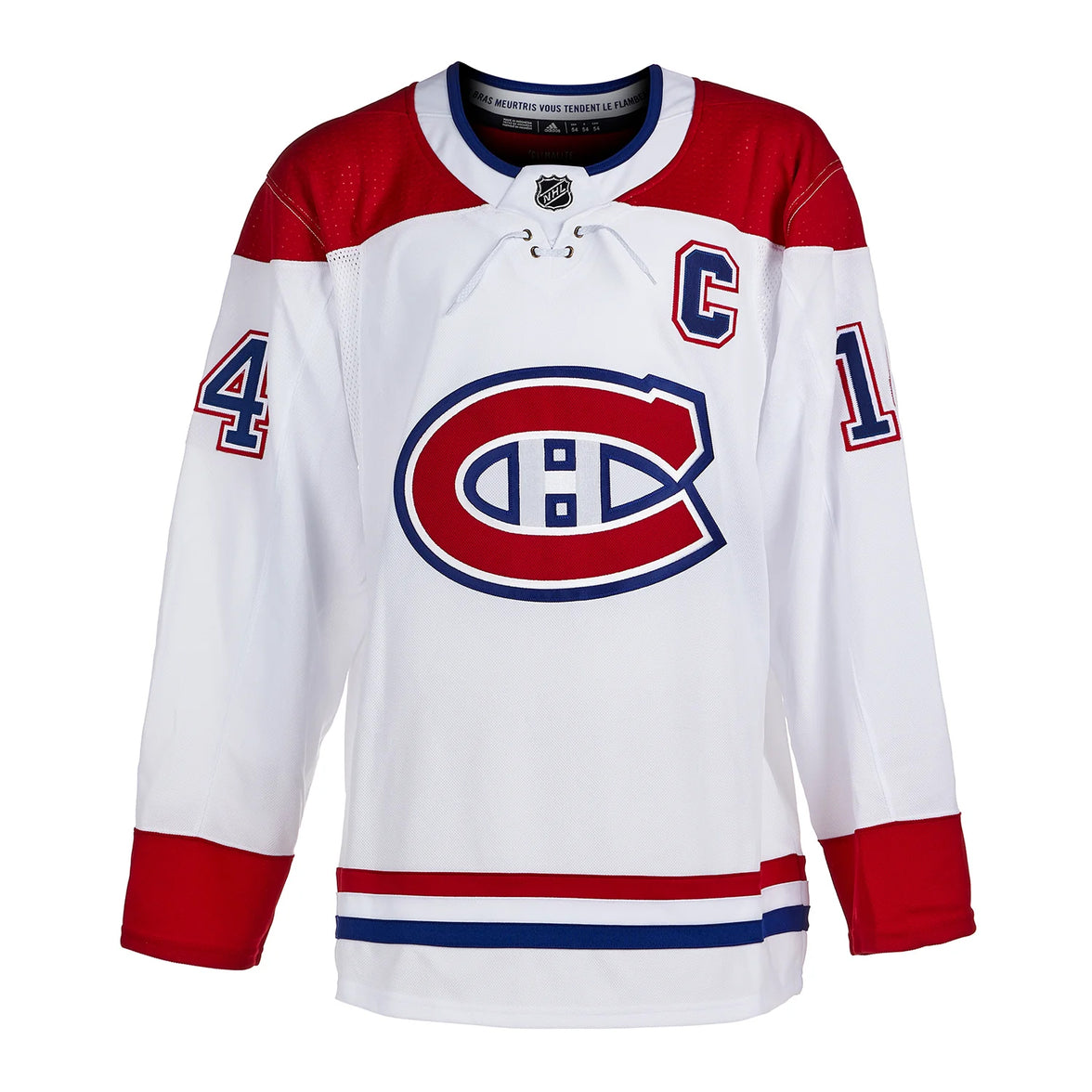 Camiseta Adidas Pro de visitante de los Montreal Canadiens firmada por Nick Suzuki