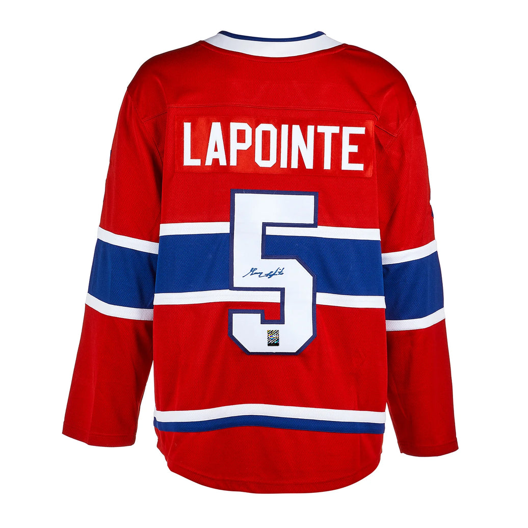 Guy Lapointe Signed Montreal Canadiens Fanatics Breakaway Home Red Jersey - Heritage Hockey™