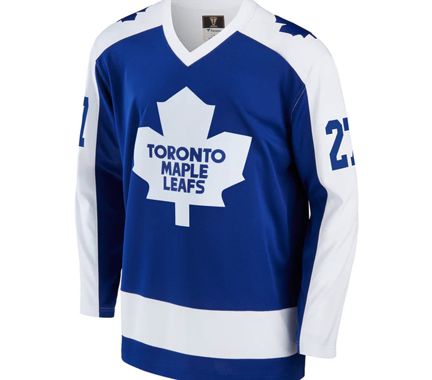 Camiseta vintage de los Toronto Maple Leafs firmada por Darryl Sittler