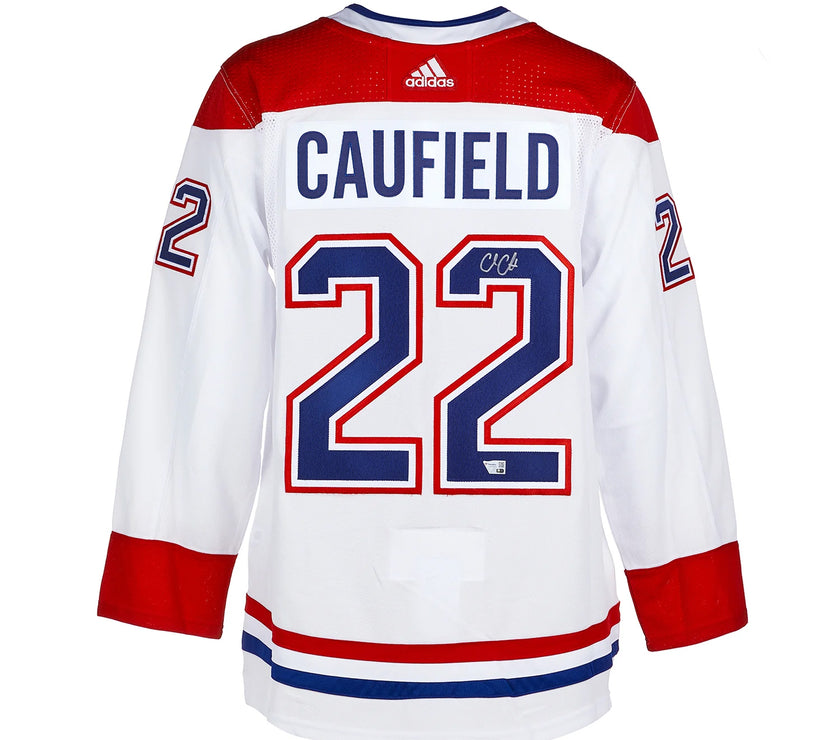 Camiseta Adidas Pro de los Montreal Canadiens firmada por Cole Caufield