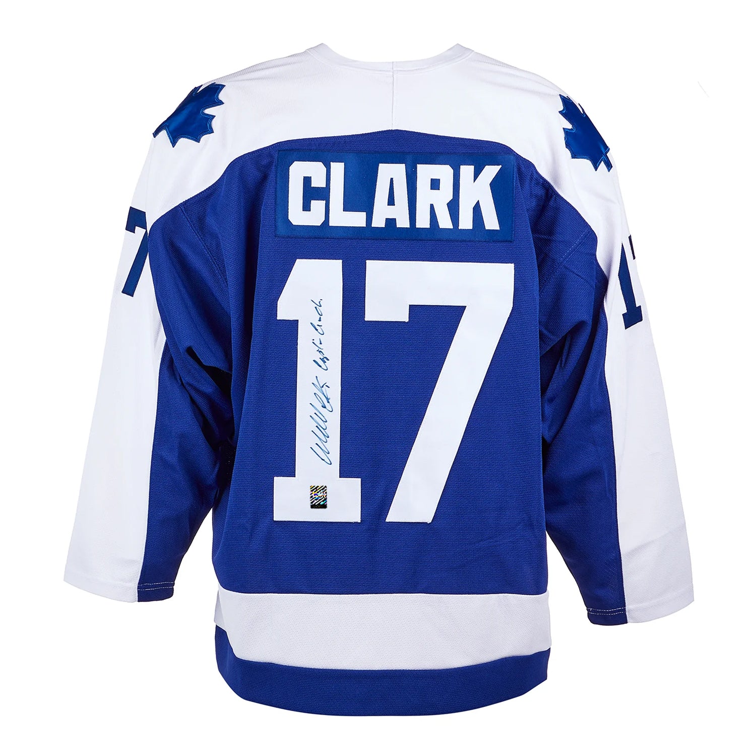 Camiseta vintage de los Toronto Maple Leafs firmada por Wendel Clark