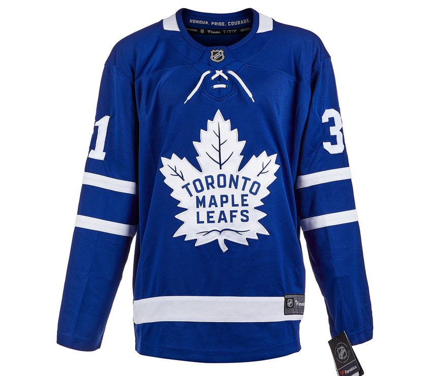 Camiseta de local de los Toronto Maple Leafs firmada por Curtis Joseph