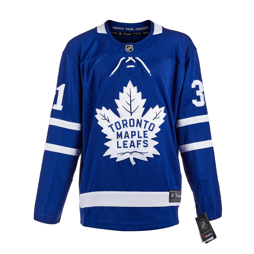 Camiseta de local de los Toronto Maple Leafs firmada por Curtis Joseph