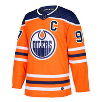 Camiseta de local Adidas Pro de los Edmonton Oilers firmada por Connor McDavid