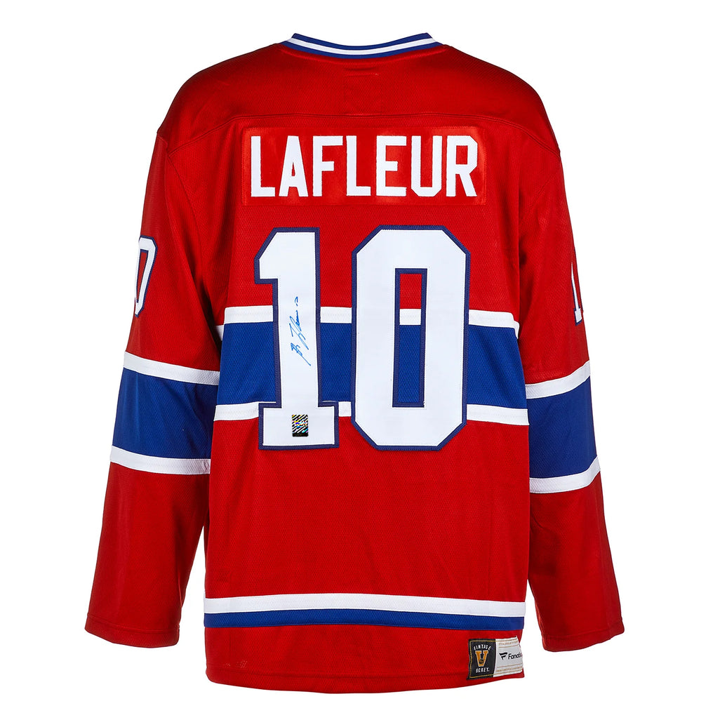 Guy Lafleur Signed Montreal Canadiens Fanatics Vintage Red Jersey