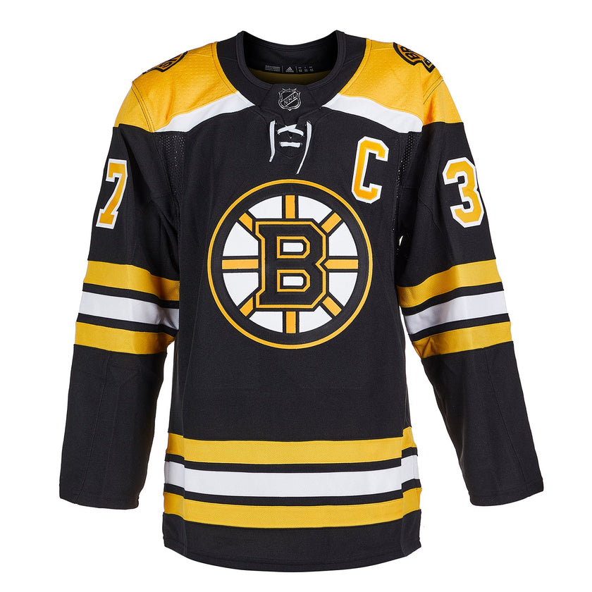 Patrice Bergeron Signed Boston Bruins Adidas Pro Home Black Jersey