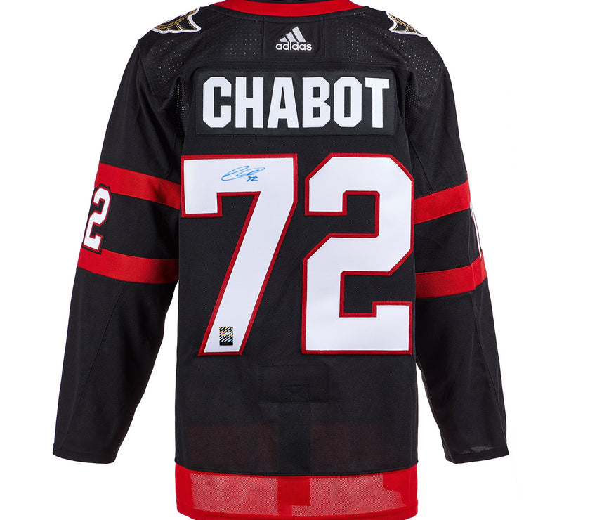 Thomas Chabot Signed Ottawa Senators Adidas Pro Home Black Jersey