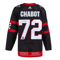 Thomas Chabot Signed Ottawa Senators Adidas Pro Home Black Jersey
