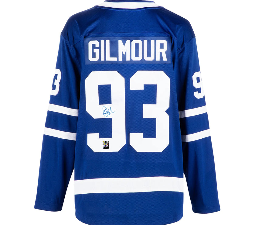 Doug Gilmour a signé le maillot vintage des Maple Leafs de Toronto