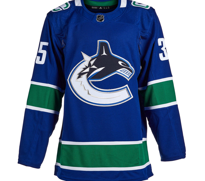 Camiseta Adidas Pro de los Vancouver Canucks firmada por Thatcher Demko