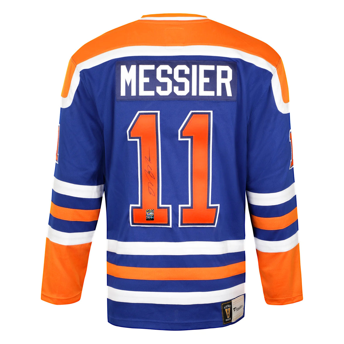 Mark Messier a signé le maillot vintage des Oilers d'Edmonton
