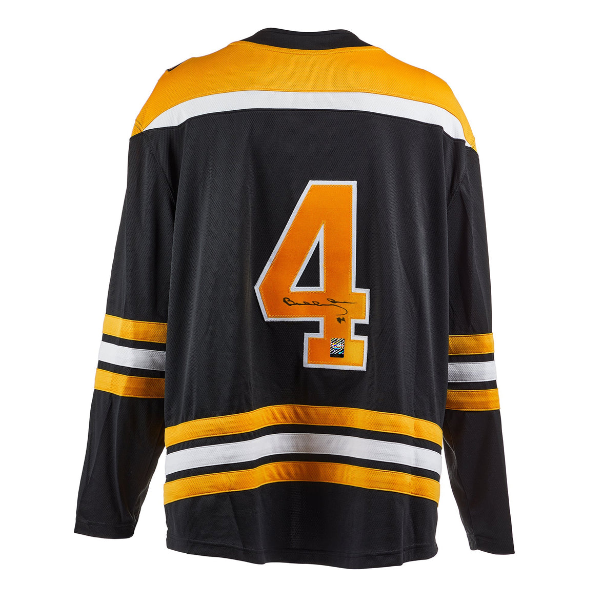 Camiseta vintage de los fanáticos de los Boston Bruins firmada por Bobby Orr