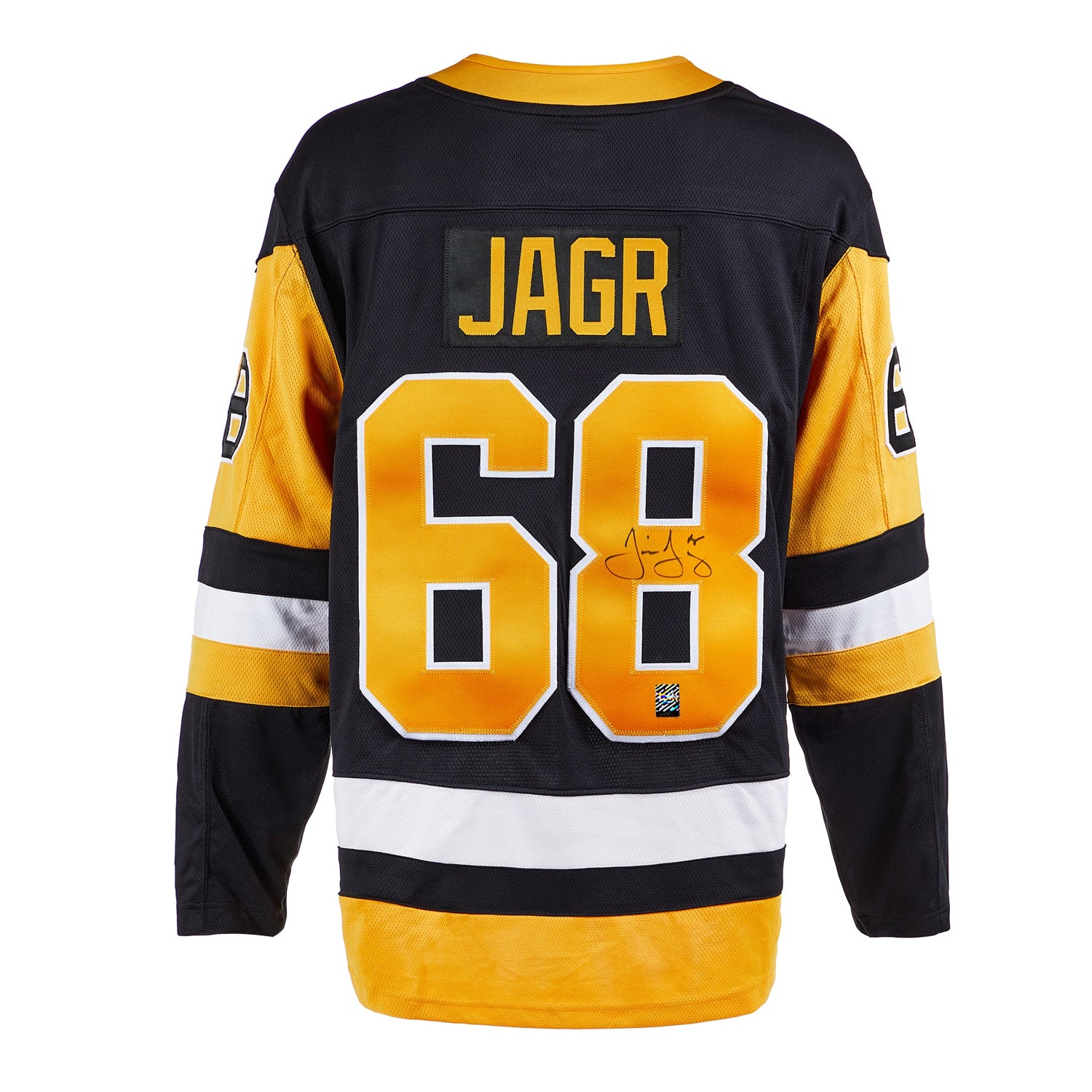 Camiseta de visitante de los Pittsburgh Penguins firmada por Jaromir Jagr