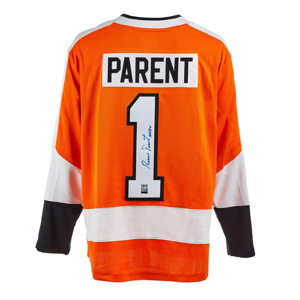 Bernie Parent Signed Philadelphia Flyers Fanatics Breakaway Home Orange Jersey - Heritage Hockey™