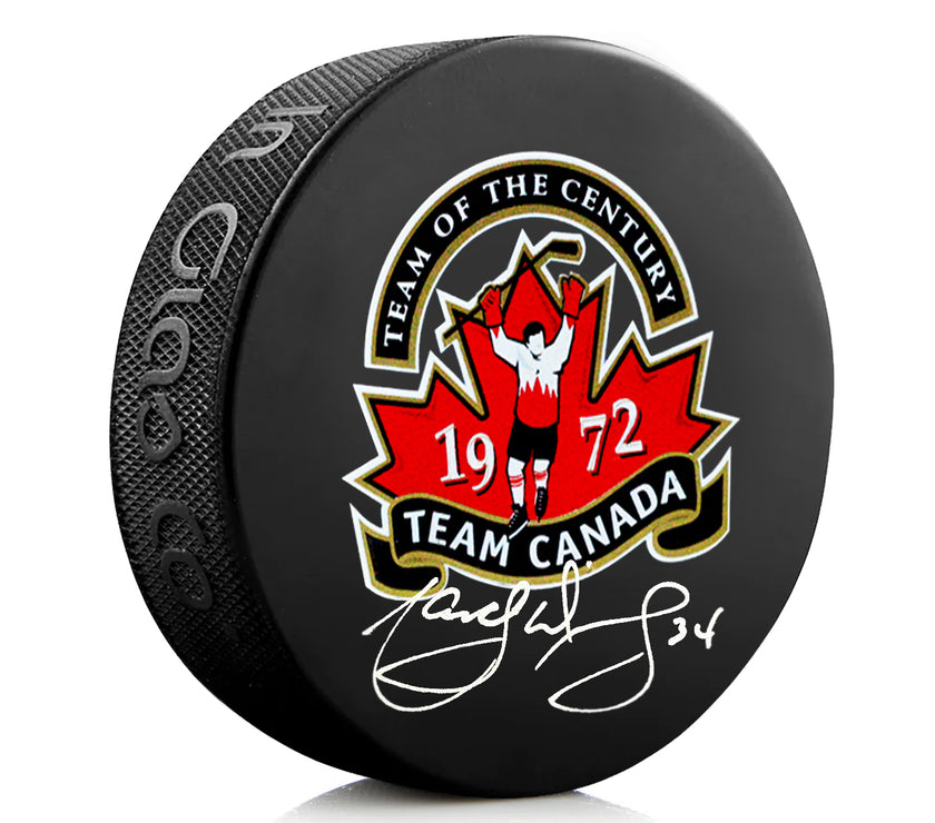 Marcel Dionne Signed Team Canada 1972 Summit Series Puck