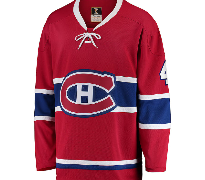 Jean Beliveau Signed Montreal Canadiens Fanatics Vintage Red Jersey