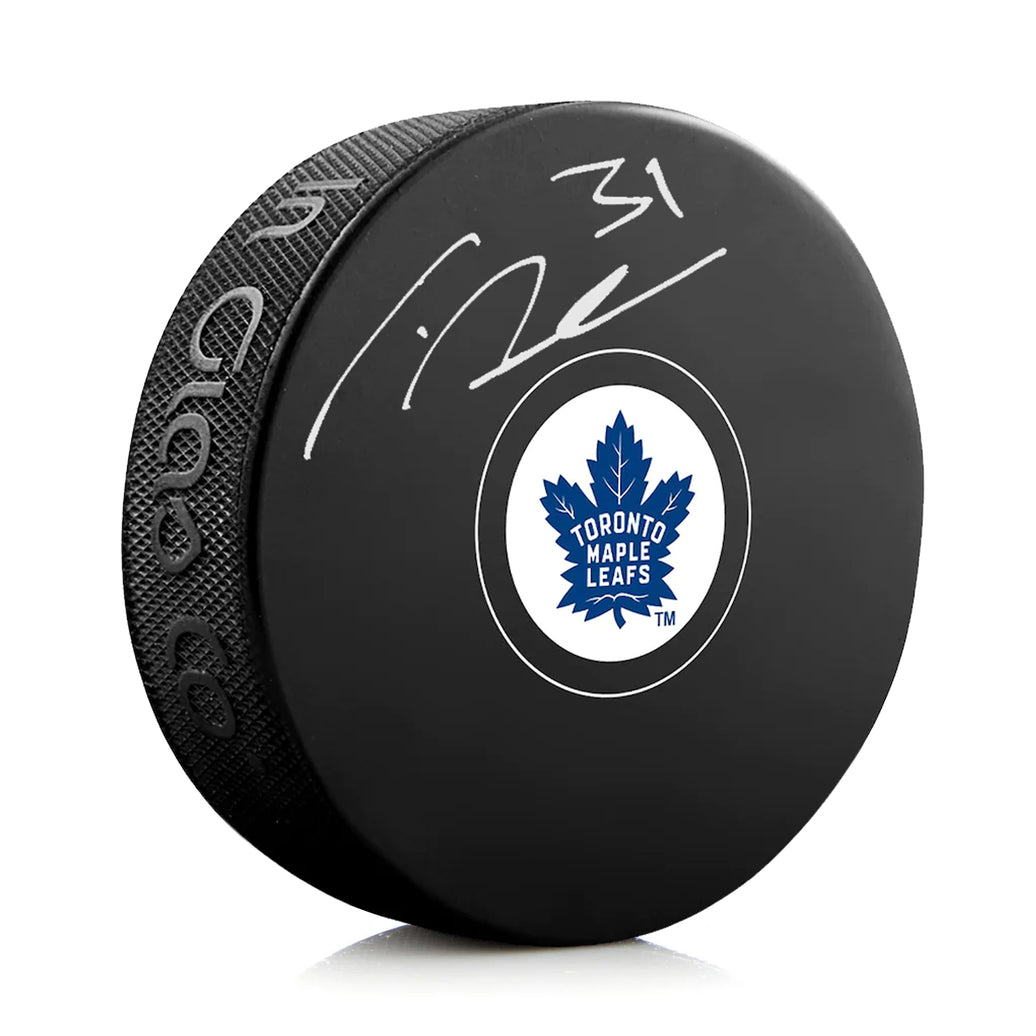 Disco de vinilo firmado por los Toronto Maple Leafs de Frederik Andersen